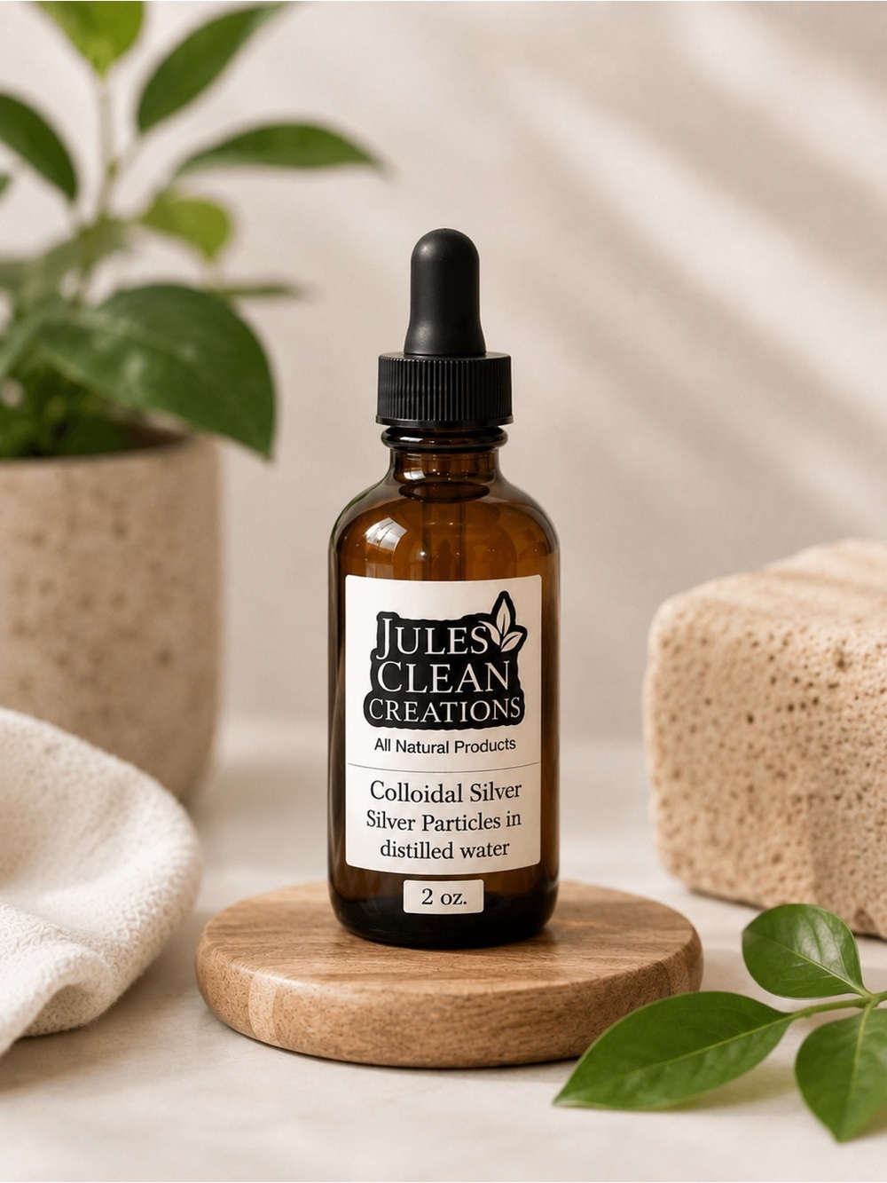 Colloidal Silver Serum - Amber Bottle, Black Dropper